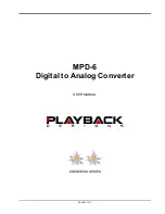 Preview for 1 page of Playback Designs MPD-6 User Manual