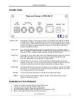 Preview for 7 page of Playback Designs Stream-IF User Manual