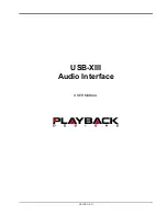 Preview for 1 page of Playback Designs USB-XIII User Manual