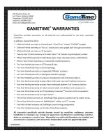 Preview for 11 page of Playcore GameTime Owner'S Information