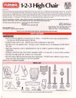 Preview for 1 page of Playskool 1-2-3 High Chair Instructions