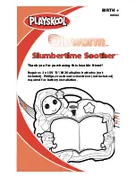 Playskool Gloworm Slumbertime Soother 06562 Instruction Manual предпросмотр