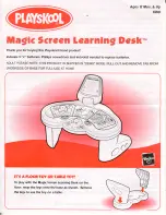 Playskool Magic Screen Learning Desk 6180 Instruction Manual preview