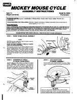 Playskool Mickey Mouse Cycle 50502 Assembly Instructions preview