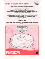 Playskool Music 'n Lights Sit 'n Spin 34660 Instruction Manual предпросмотр