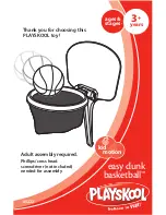 Preview for 1 page of Playskool Playskool Easy Dunk Basketball Manual