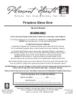 pleasant hearth Fireplace Glass Door Owner'S Manual preview