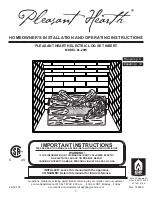 pleasant hearth L-20W Installation And Operating Instructions Manual предпросмотр