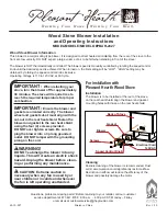 pleasant hearth PBAR-2427 Installation And Operating Instructions preview
