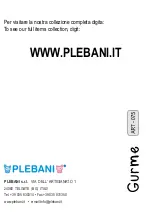 Preview for 20 page of Plebani Gurme 075 Manual