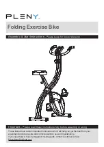 PLENY Folding Exercise Bike Assembly & User Instructions preview