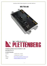 Plettenberg MST60-80 Operational Manual preview