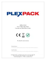 Предварительный просмотр 1 страницы PLEXPACK MPS6100-M Operation Manual