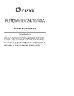 Предварительный просмотр 1 страницы Plextor 241040 ATAPI Operation Manual