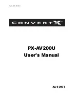 Plextor ConvertX PX-AV200U User Manual предпросмотр