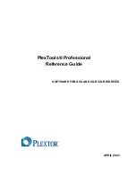 Preview for 1 page of Plextor PLEXTOOLS PROfessional Reference Manual