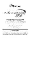 Preview for 1 page of Plextor PlextorManager 2000 Manual