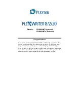 Plextor PlexWriter 8/2/20 Operation Manual предпросмотр