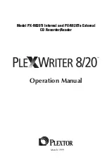 Plextor PlexWriter 8/20 Operation Manual preview