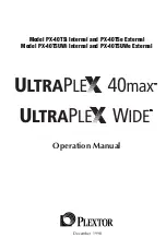 Plextor PX-40TSe Operation Manual предпросмотр