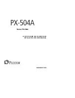 Plextor PX-504A Installation And User Manual preview