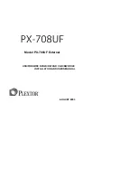 Предварительный просмотр 1 страницы Plextor PX-708UF Installation And User Manual