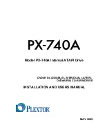 Plextor PX-740A Installation And User Manual preview