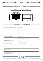 Предварительный просмотр 3 страницы PLG ALPHA User Manual