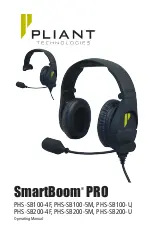 Pliant SmartBoom PRO PHS-SB100-4F Operating Manual предпросмотр