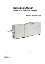 Plockmatic BLM 35 Operator'S Manual preview