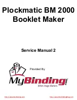 Предварительный просмотр 1 страницы Plockmatic Bm 2000 Service Manual