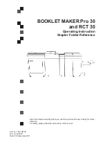 Preview for 1 page of Plockmatic BOOKLET MAKER Pro 30 Operating Instruction