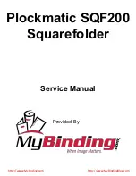 Plockmatic SQF-200 SquareFolder Service Manual preview