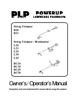 PLP B20 Operator'S Manual предпросмотр