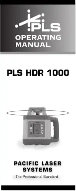 PLS HDR 1000 Operating Manual preview