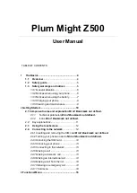 Предварительный просмотр 1 страницы Plum Might Z500 User Manual