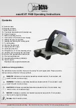 Preview for 5 page of plumBOSS exactCUT P400 Operating Instructions Manual