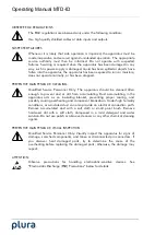 Предварительный просмотр 8 страницы Plura MTD-ID Operating Manual