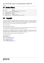Preview for 4 page of Plura RUB VM Functional Description And Specifications