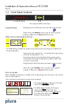 Предварительный просмотр 16 страницы Plura TCC70XS Installation & Operation Manual