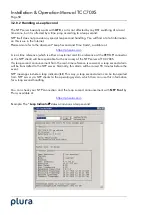 Предварительный просмотр 50 страницы Plura TCC70XS Installation & Operation Manual