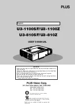 Preview for 2 page of PLUS Vision U3-1100SF User Manual