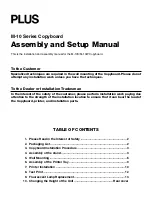 Plus M-10 Series Assembly And Setup Manual preview