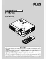 Plus V-1100Z User Manual preview