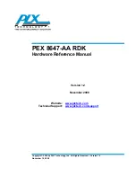 Предварительный просмотр 1 страницы PLX Technology PEX 8647-AA RDK Hardware Reference Manual