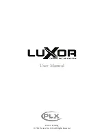 Preview for 1 page of PLX Luxor User Manual