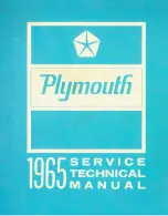 Предварительный просмотр 1 страницы Plymouth Barracuda 1965 Service – Technical Manual