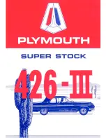 Plymouth Super Stock 426-III User Manual preview