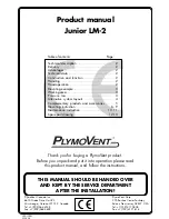 Preview for 1 page of Plymovent Junior LM-2 Product Manual