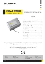 Предварительный просмотр 1 страницы Plymovent OS-4 WRK Product User Manual